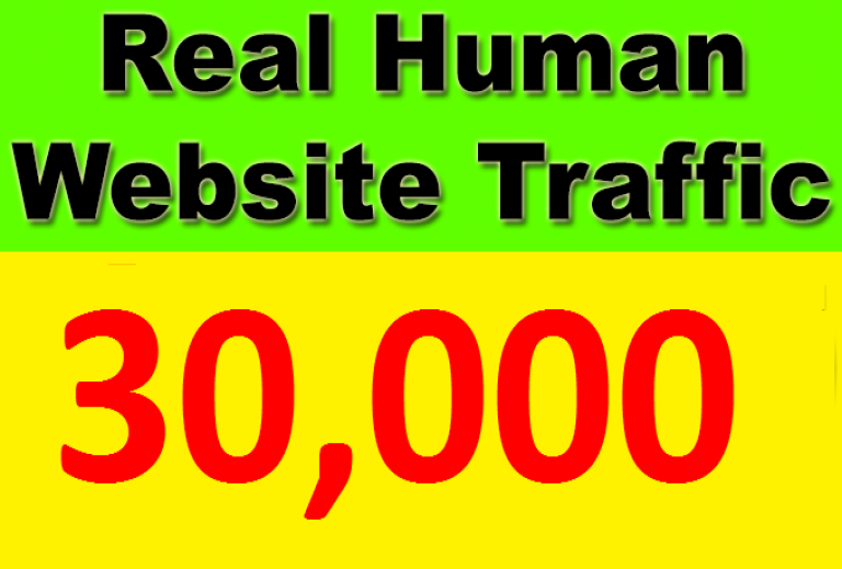 30000 USA, UK Tergated human traffic to your website and blog.